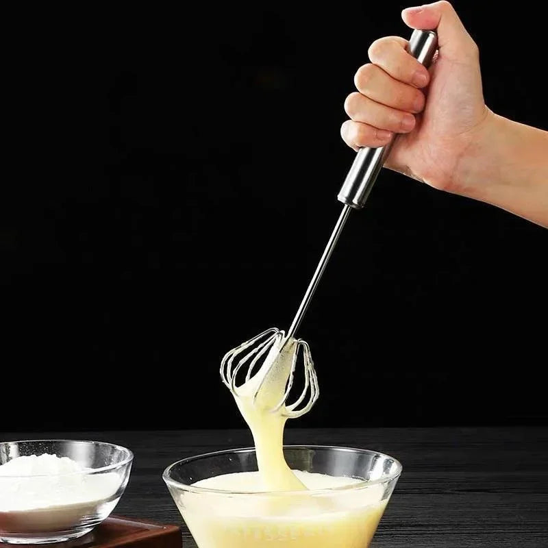 Push-Spin Kitchen Whisk